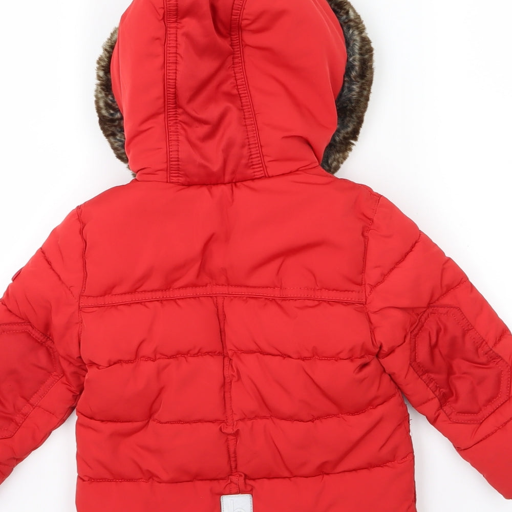 Ted Baker Boys Red Basic Coat Coat Size 12-13 Years