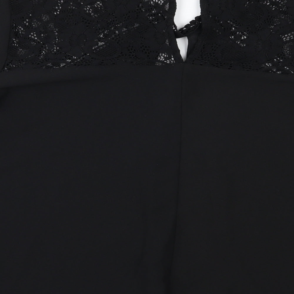 Miss Selfridge Womens Black Basic Blouse Size 8