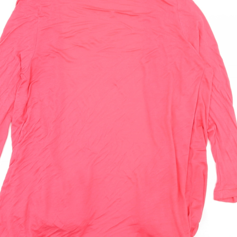 TG Womens Pink Jersey Cardigan Jumper Size 16
