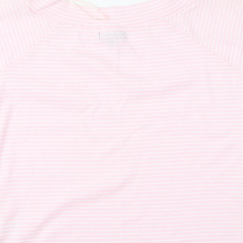 Ellie Louise Womens Pink Striped Jersey Basic T-Shirt Size XL