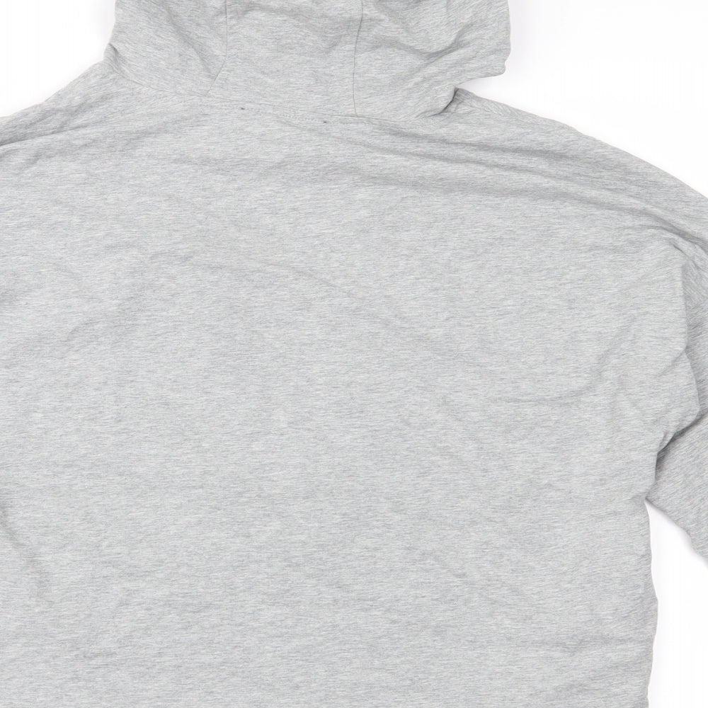 In Vogue Womens Grey Jersey Pullover Hoodie Size S