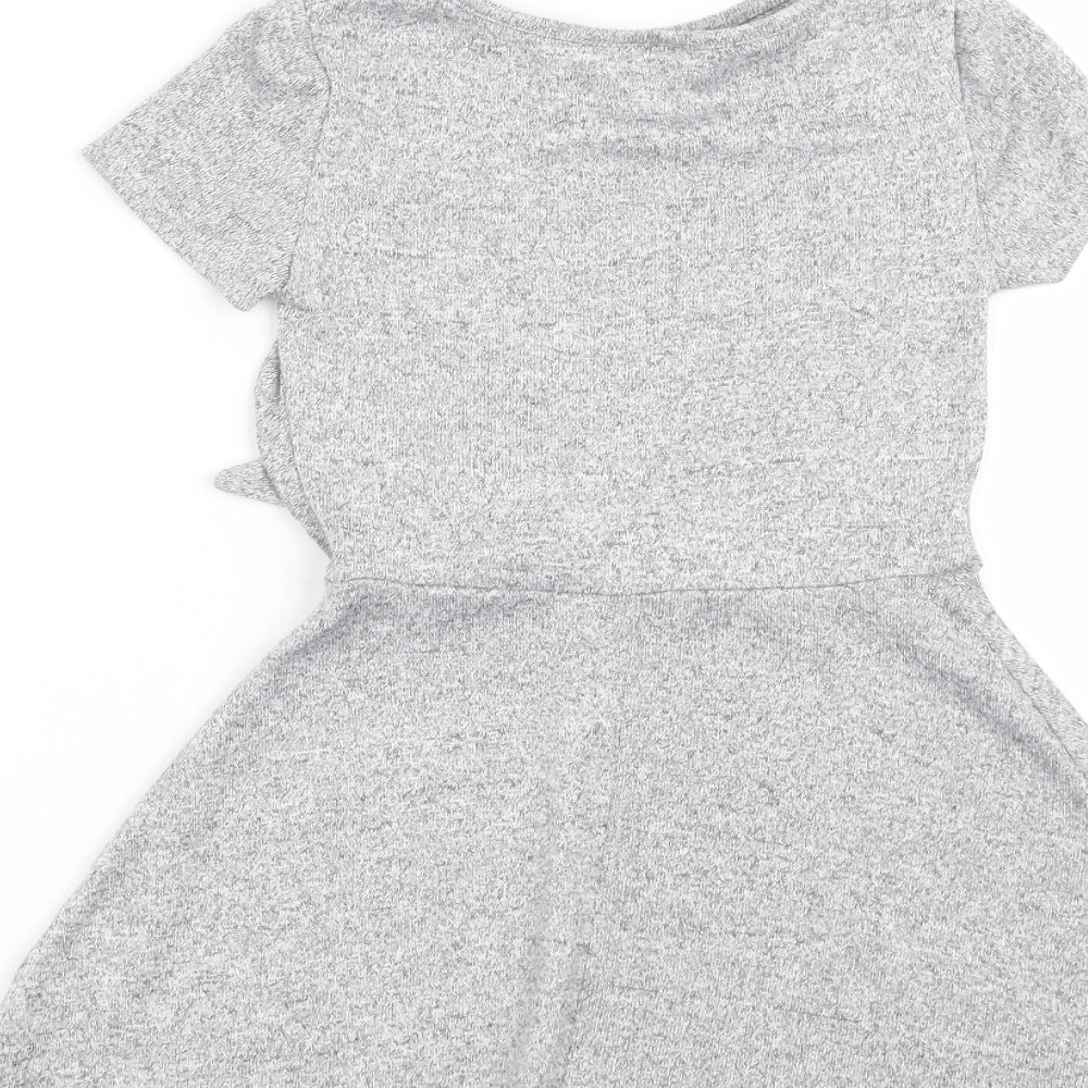 Matalan Girls Grey Skater Dress