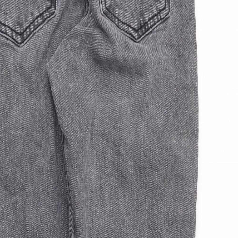 Preworn Womens Green Houndstooth Straight Jeans Size 26 in L30 in