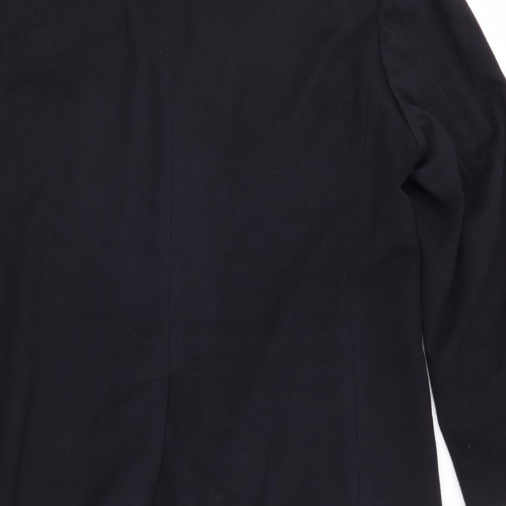Savoy Taylors Guild Mens Black Canvas Overcoat Jacket Size 48