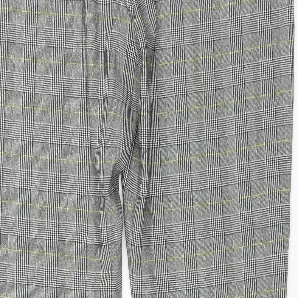 New Look Womens Red Plaid Trousers Size 38 in L29 in