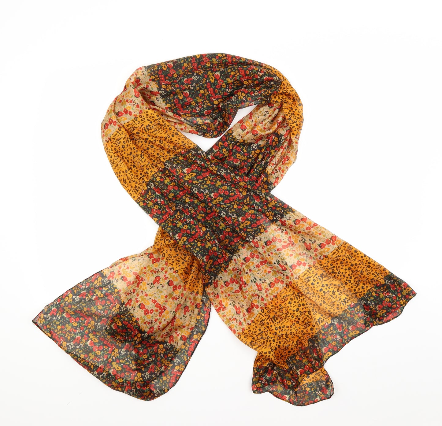 Preworn Womens Multicoloured Floral Scarf
