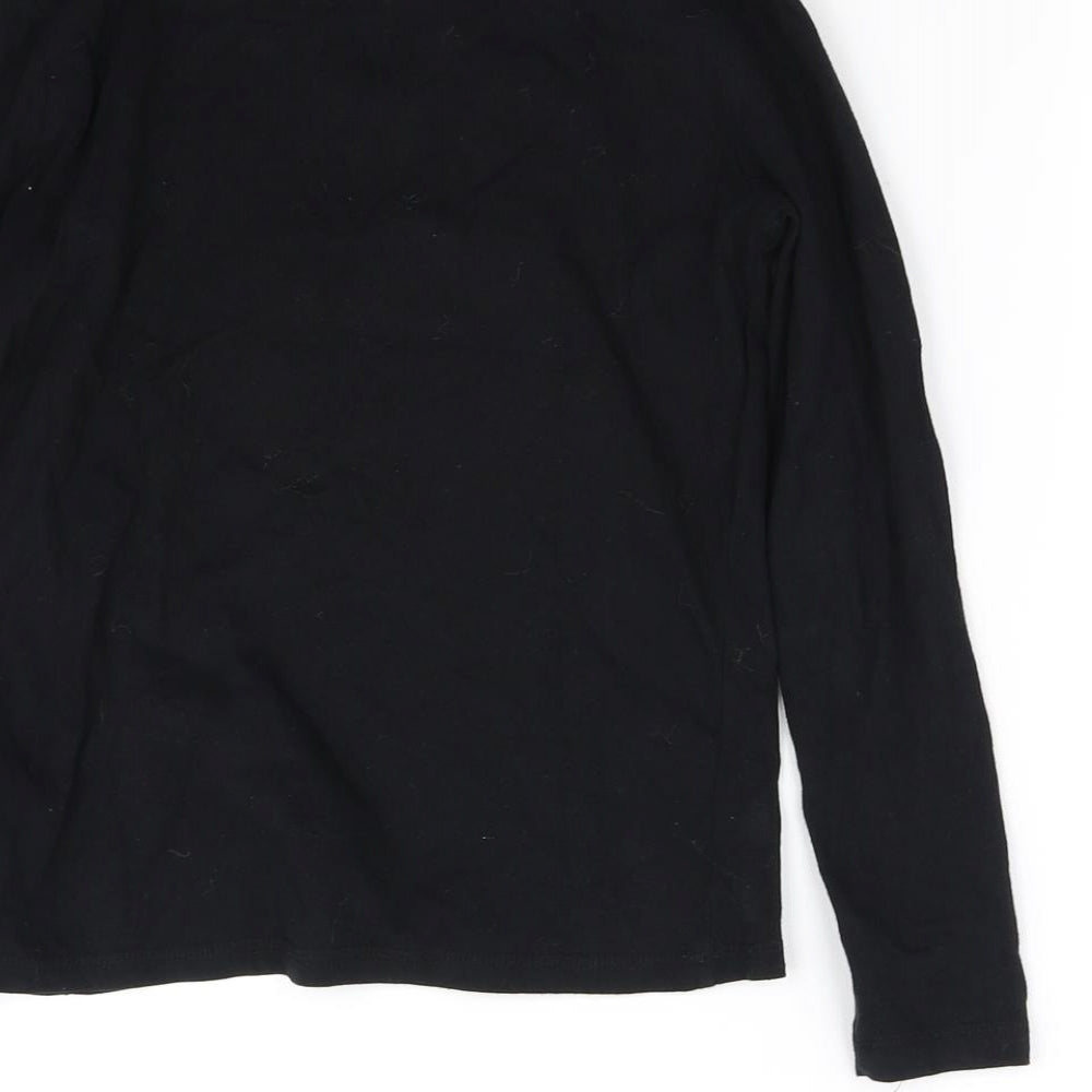 emoi Girls Black Basic T-Shirt Size 9-10 Years