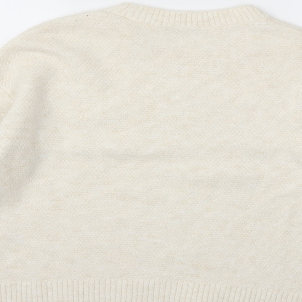 George Womens Beige Knit Pullover Jumper Size 12