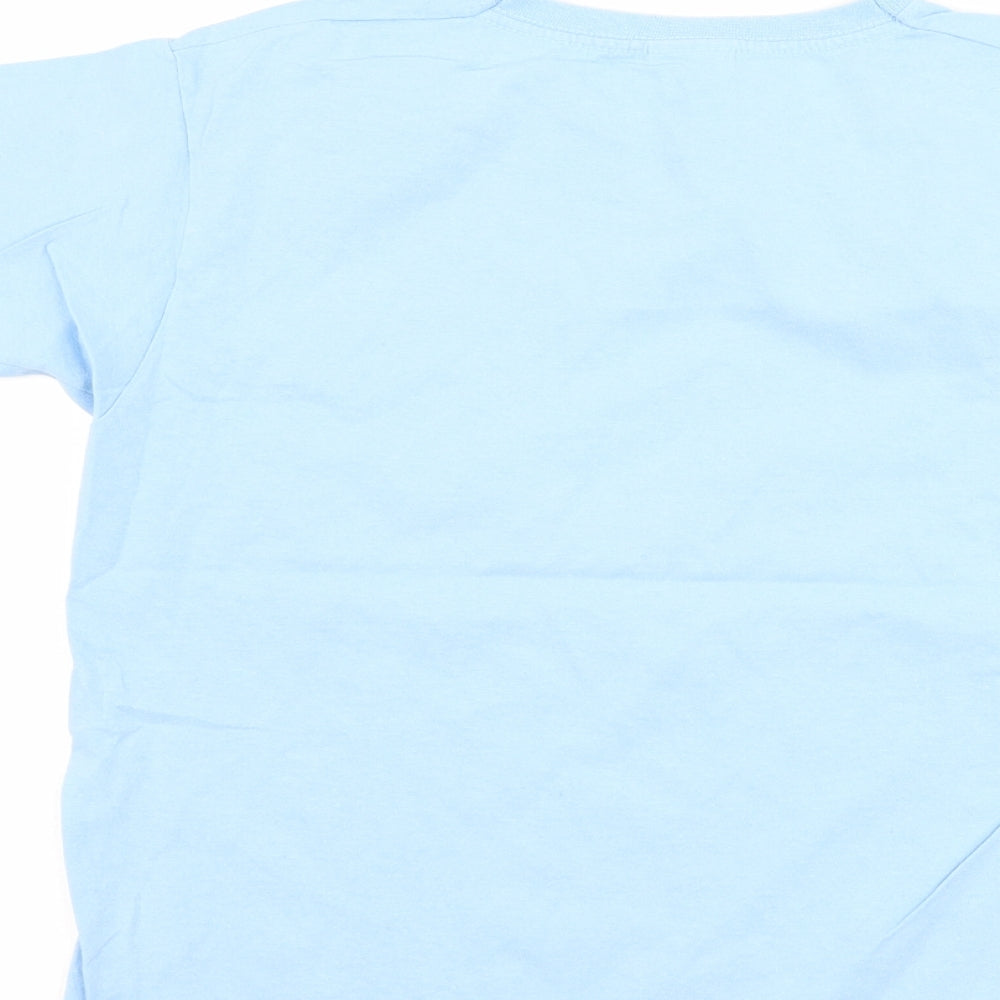 Fruit of the Loom Boys Blue Basic T-Shirt Size 7-8 Years - slogan