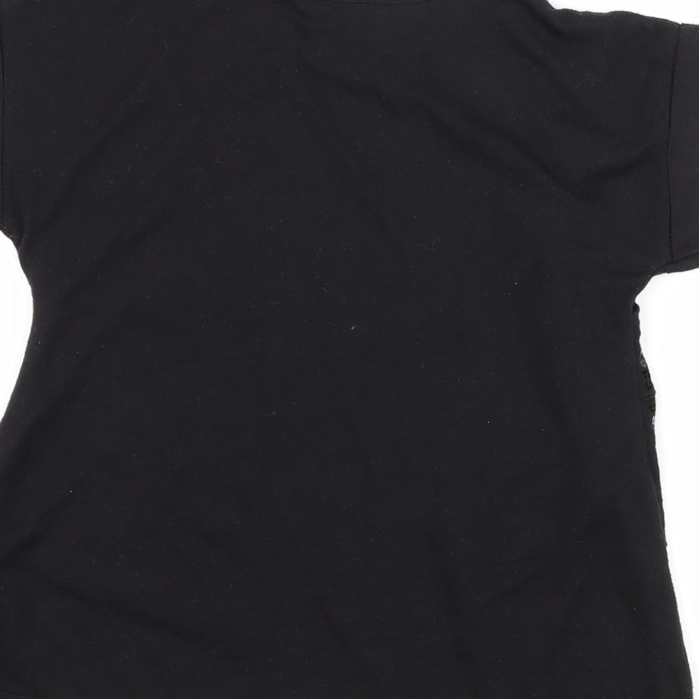 Cherokee Girls Black Basic T-Shirt Size 6-7 Years