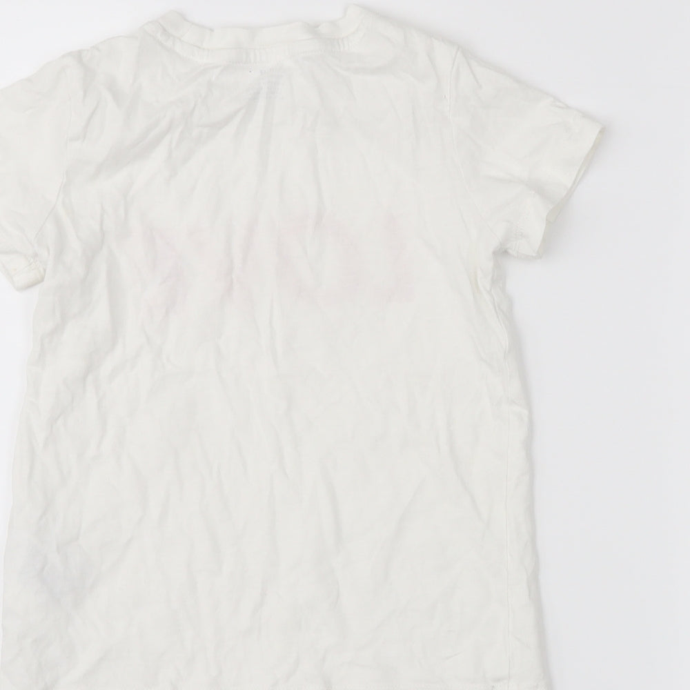 H&M Girls White Pullover T-Shirt Size 3-4 Years