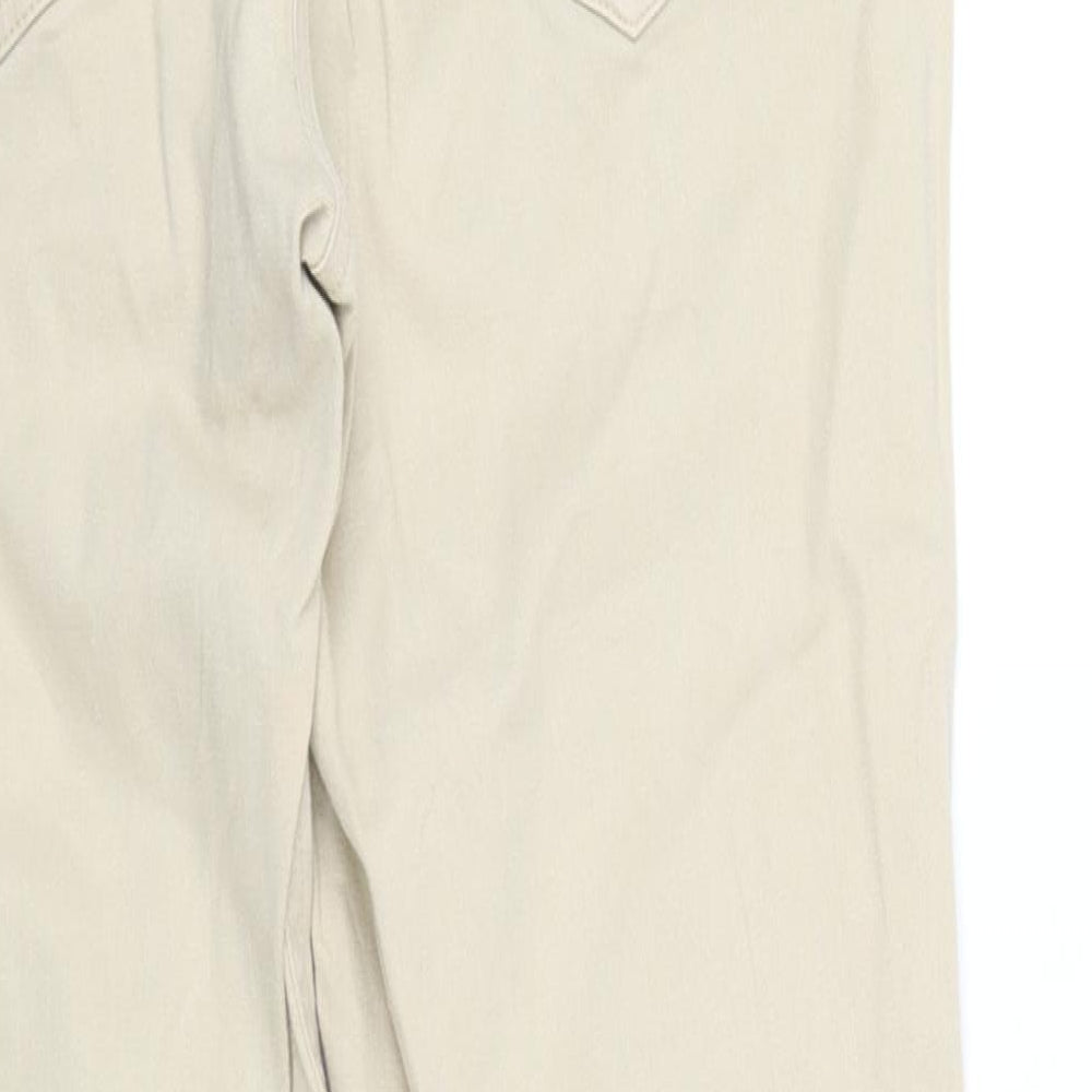 pre worn Womens Beige Straight Jeans Size 34 in L30 in