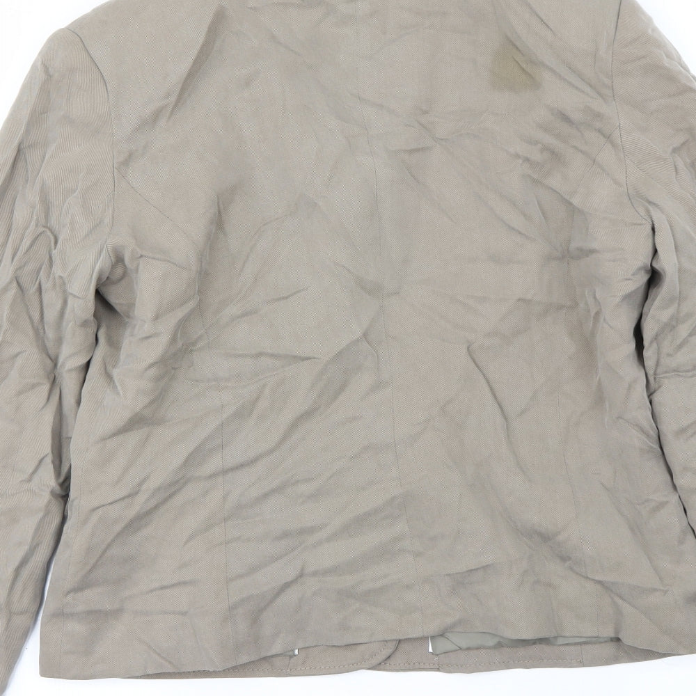 Preworn Womens Beige Jacket Size 14