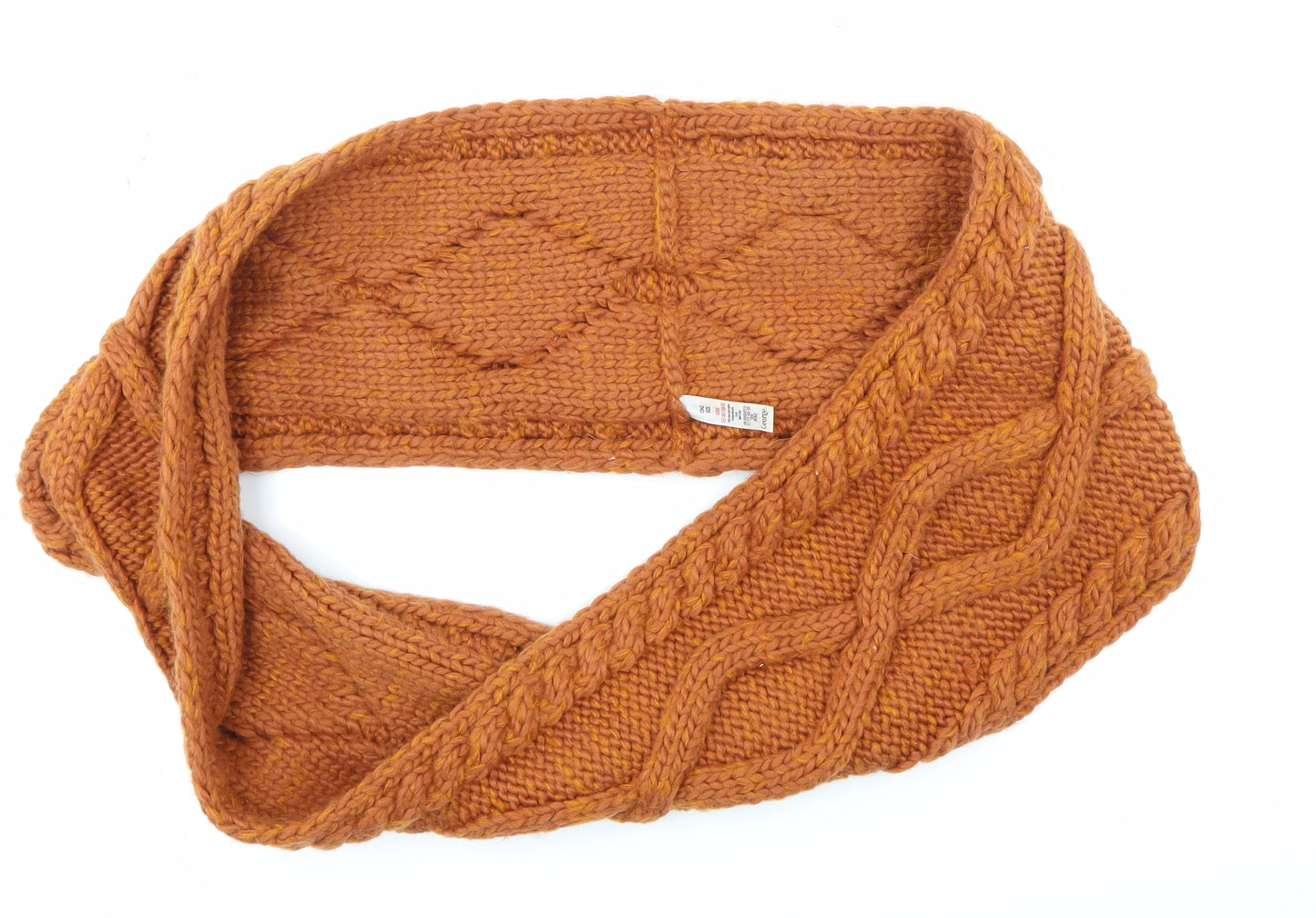 George Orange Argyle/Diamond Scarf