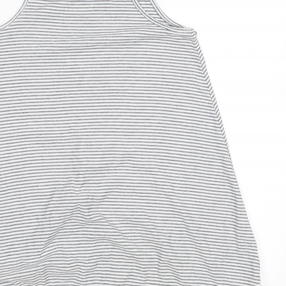NEXT Girls White Striped A-Line Size 7 Years