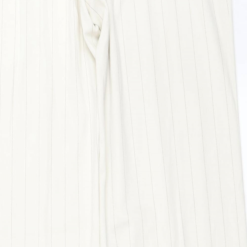 H&M Womens Ivory Trousers Size 16 L26 in