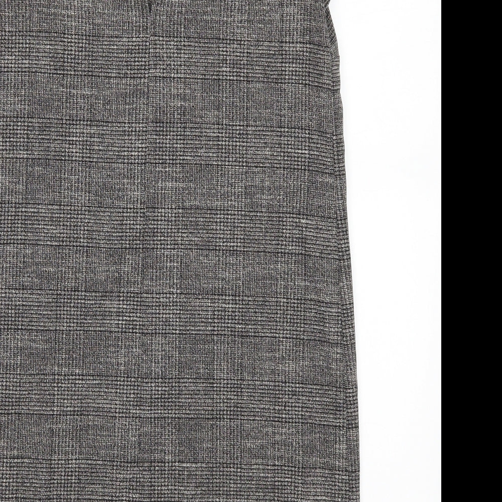 Zara Womens Grey Check T-Shirt Dress Size XS