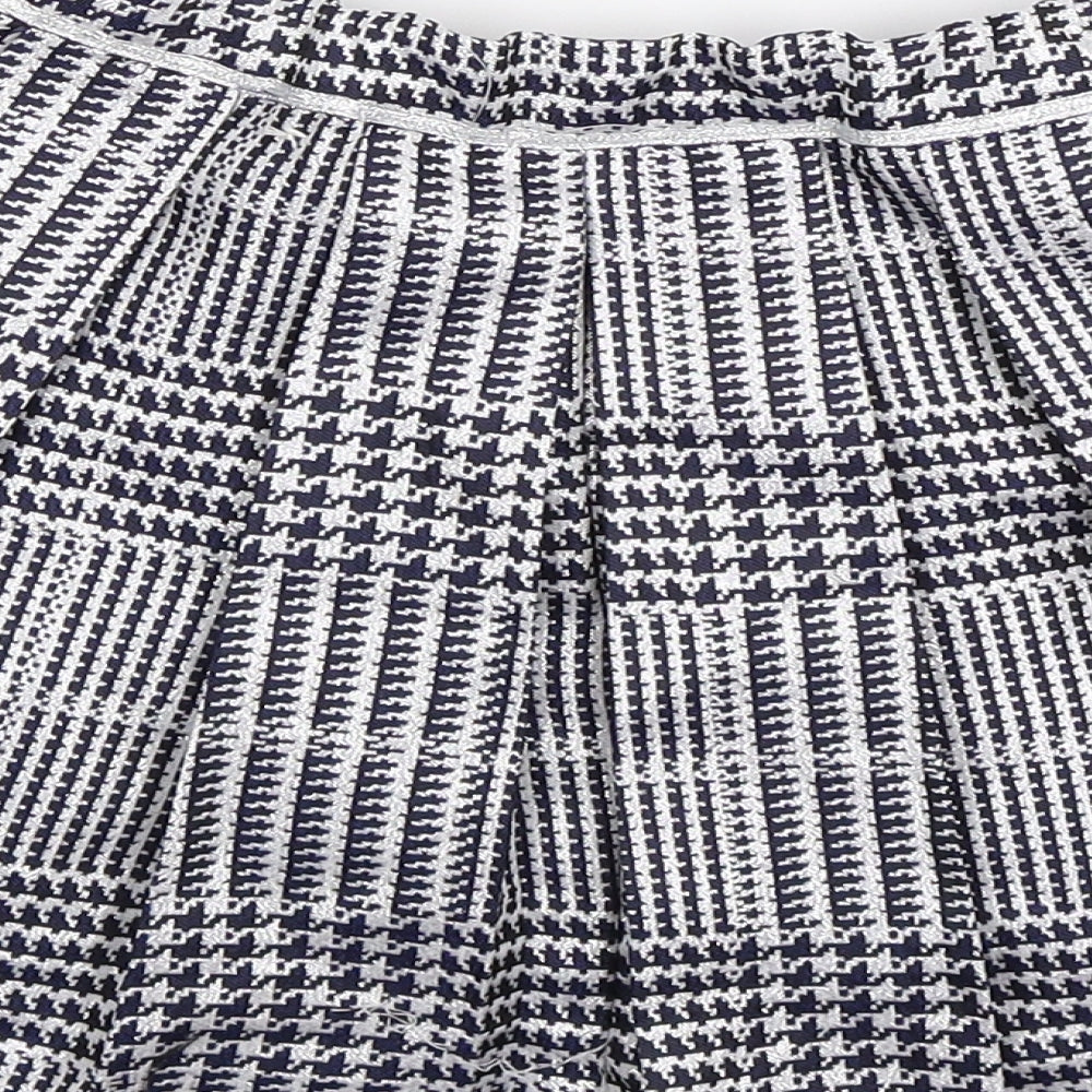 Monsoon Girls Silver Geometric Pleated Skirt Size 7-8 Years