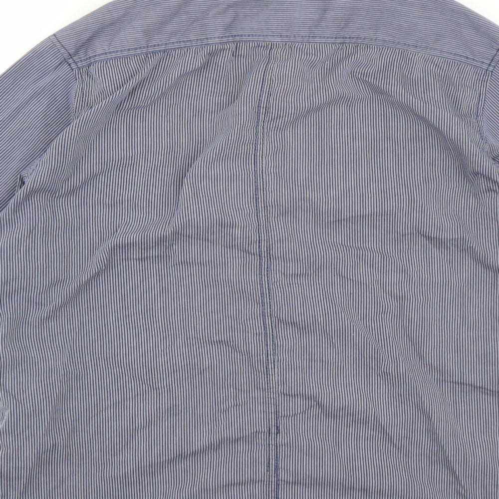 Red Herring Mens Blue Striped Button-Up Size M