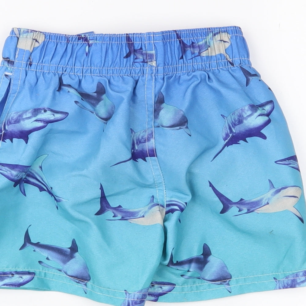 rebal Boys Blue Ombré Cropped Trousers Size 18-24 Months