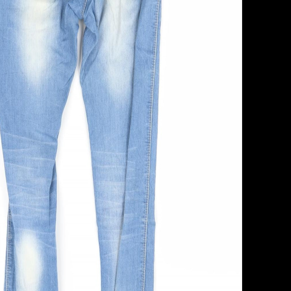 faxunhong Womens Blue Skinny Jeans Size 25 in L29 in