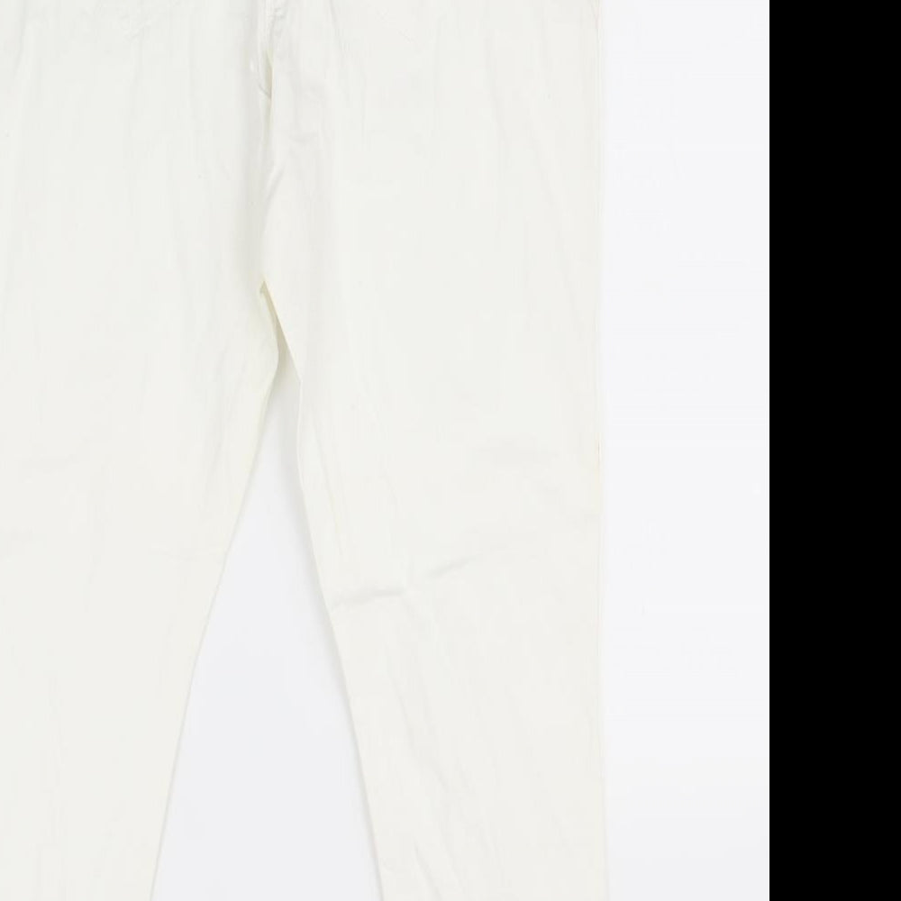 George Womens White Skinny Jeans Size 12 L28.5 in