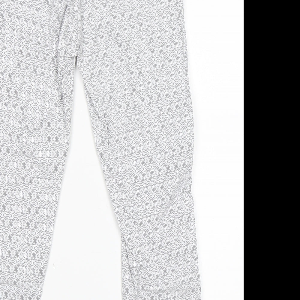 Preworn Womens Grey Paisley Capri Trousers Size M L22 in