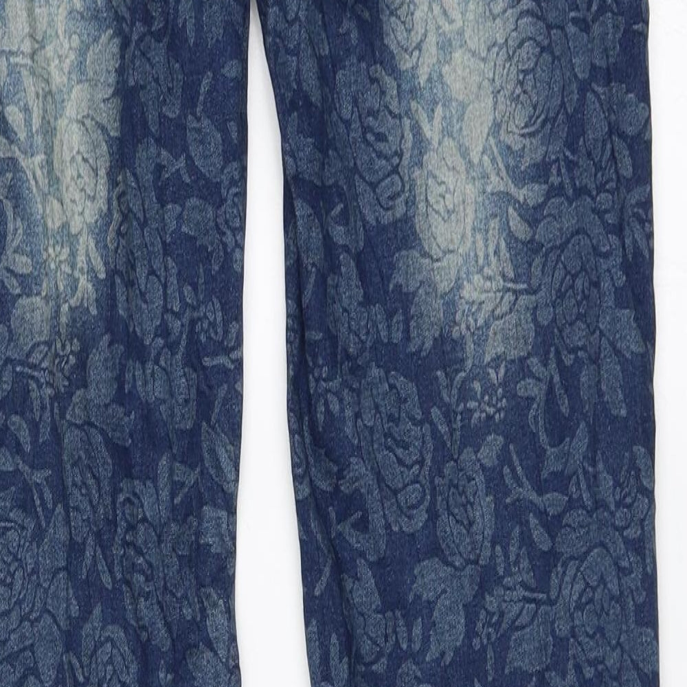 Monday Premium Womens Blue Floral Skinny Jeans Size 30 in L32 in