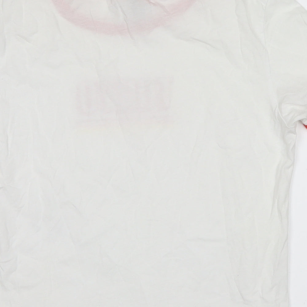 FOREVER 21 Womens White Cropped T-Shirt Size S - tokyo