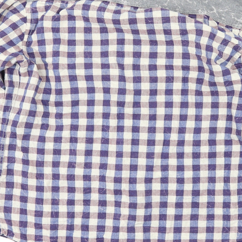 River Island Mens Multicoloured Check Button-Up Size M