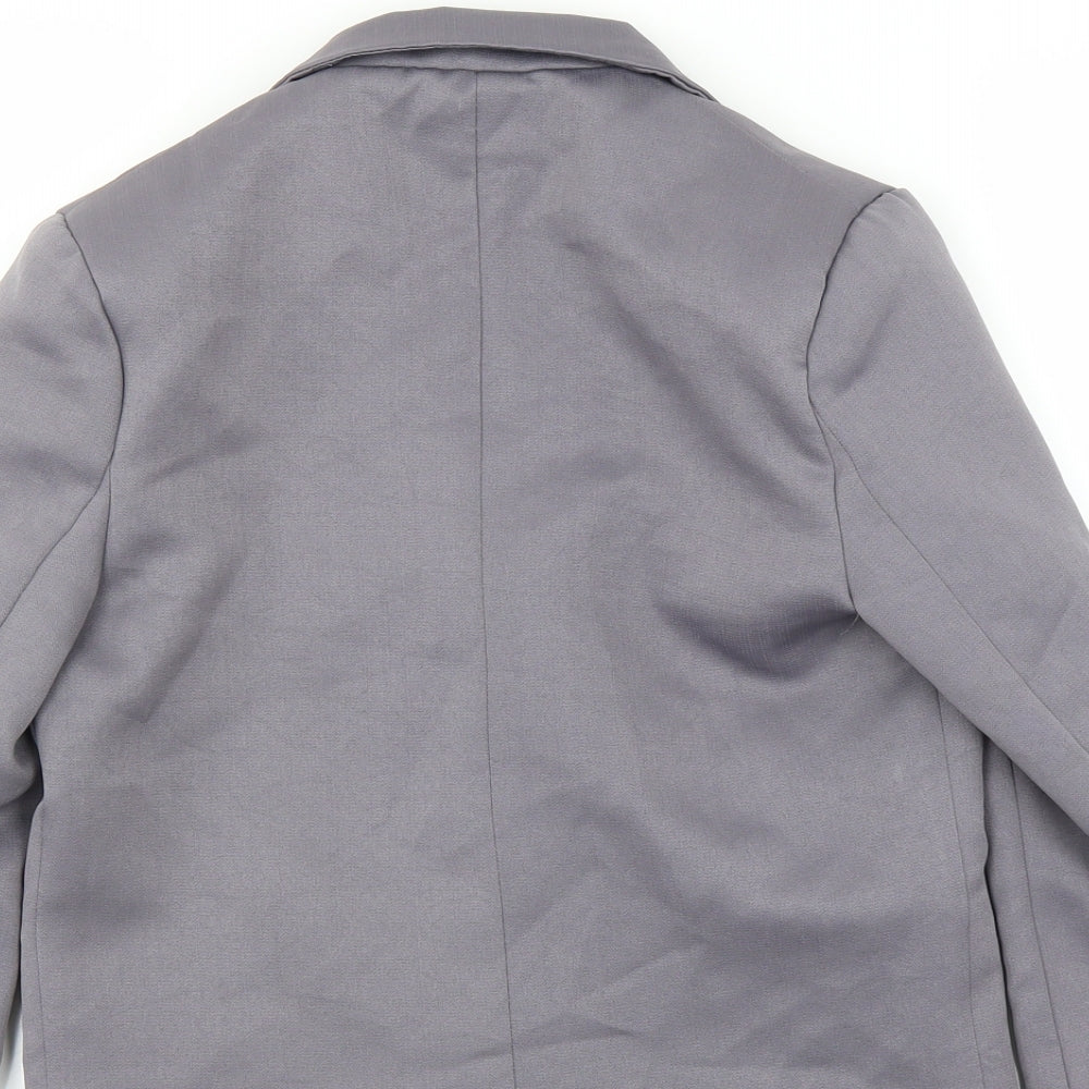 Preworn Womens Purple Jacket Suit Jacket Size 8