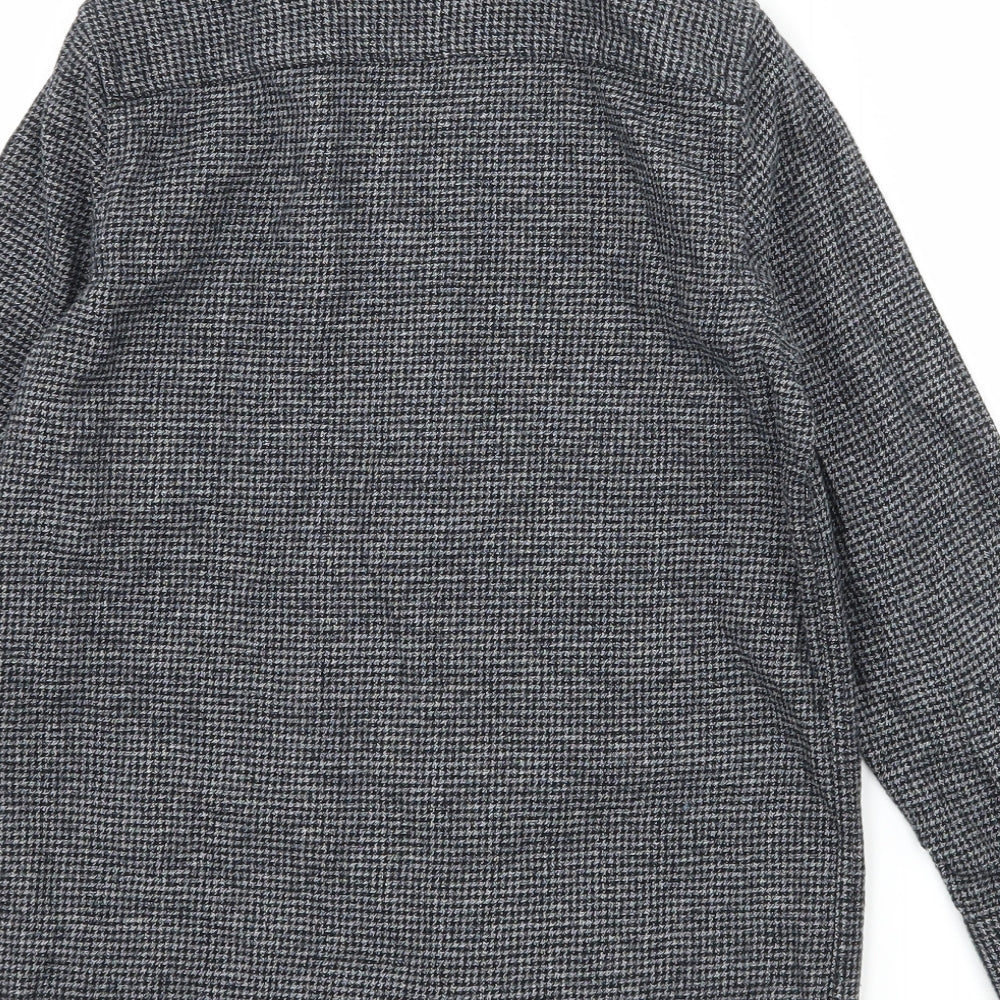 NEXT Boys Grey Houndstooth Basic Button-Up Size 6 Years