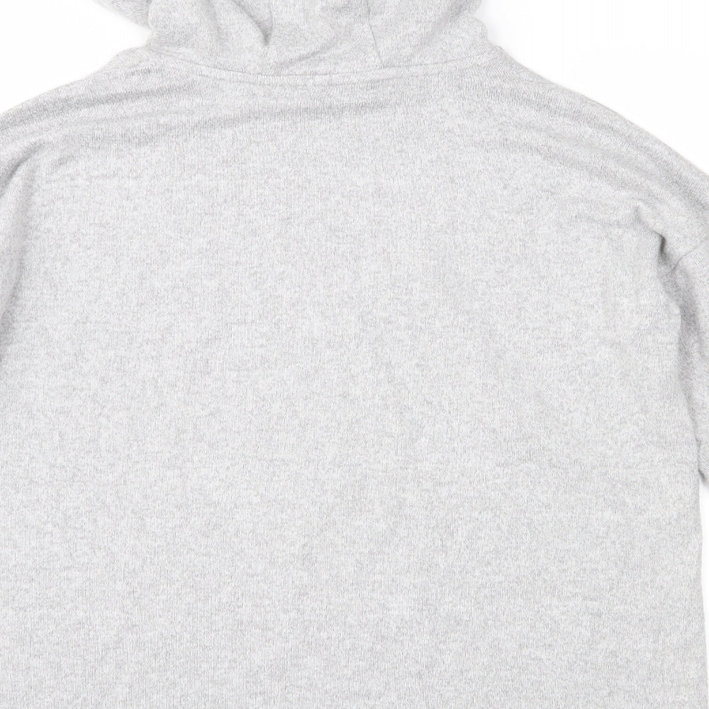 Marks and Spencer Girls Grey Knit Pullover Hoodie Size 12-13 Years