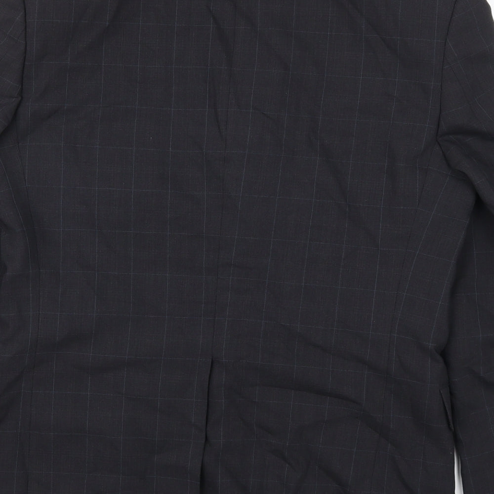 Marks and Spencer Mens Grey Check Jacket Suit Jacket Size 38