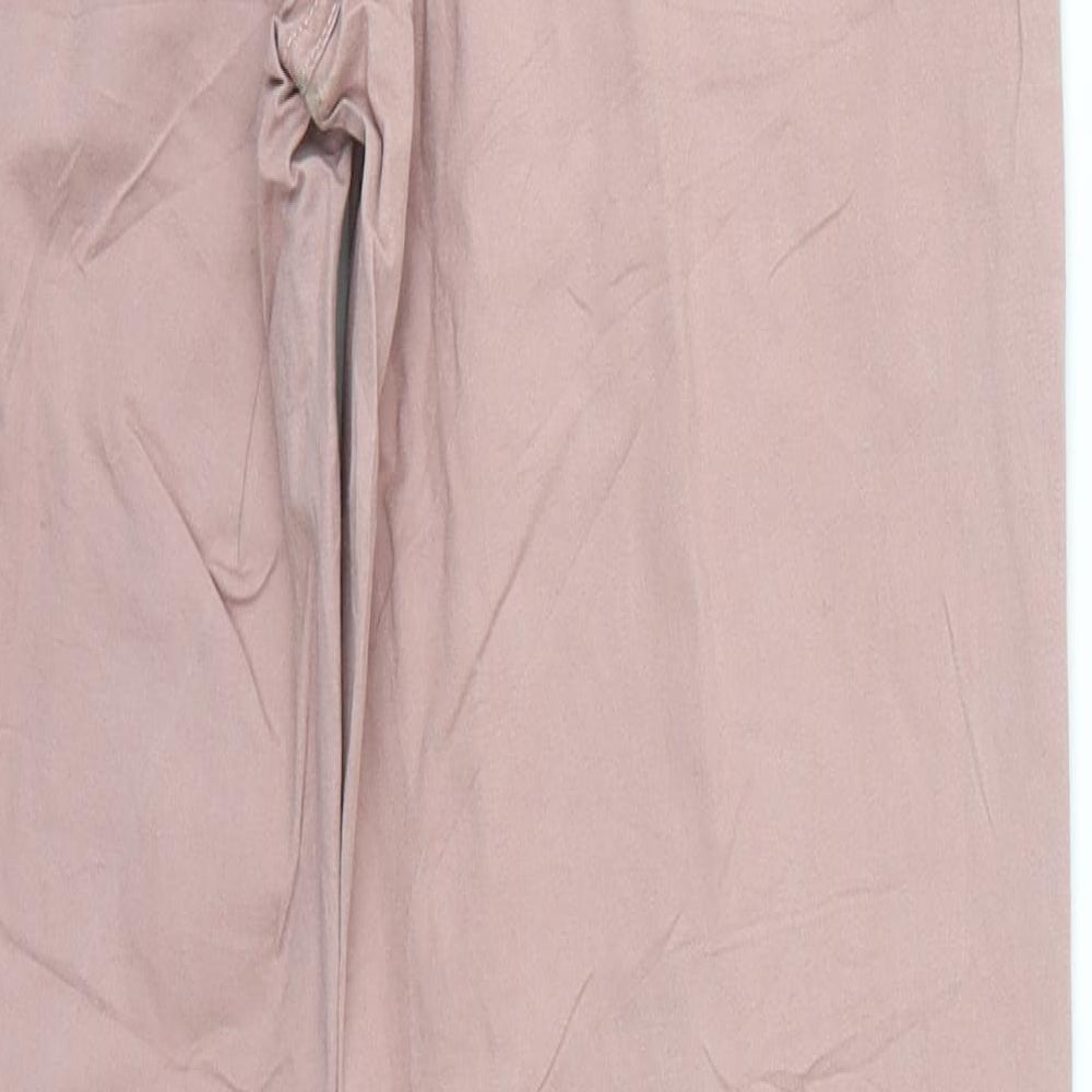 Up Fashion Womens Pink Trousers Size 36 L29 in