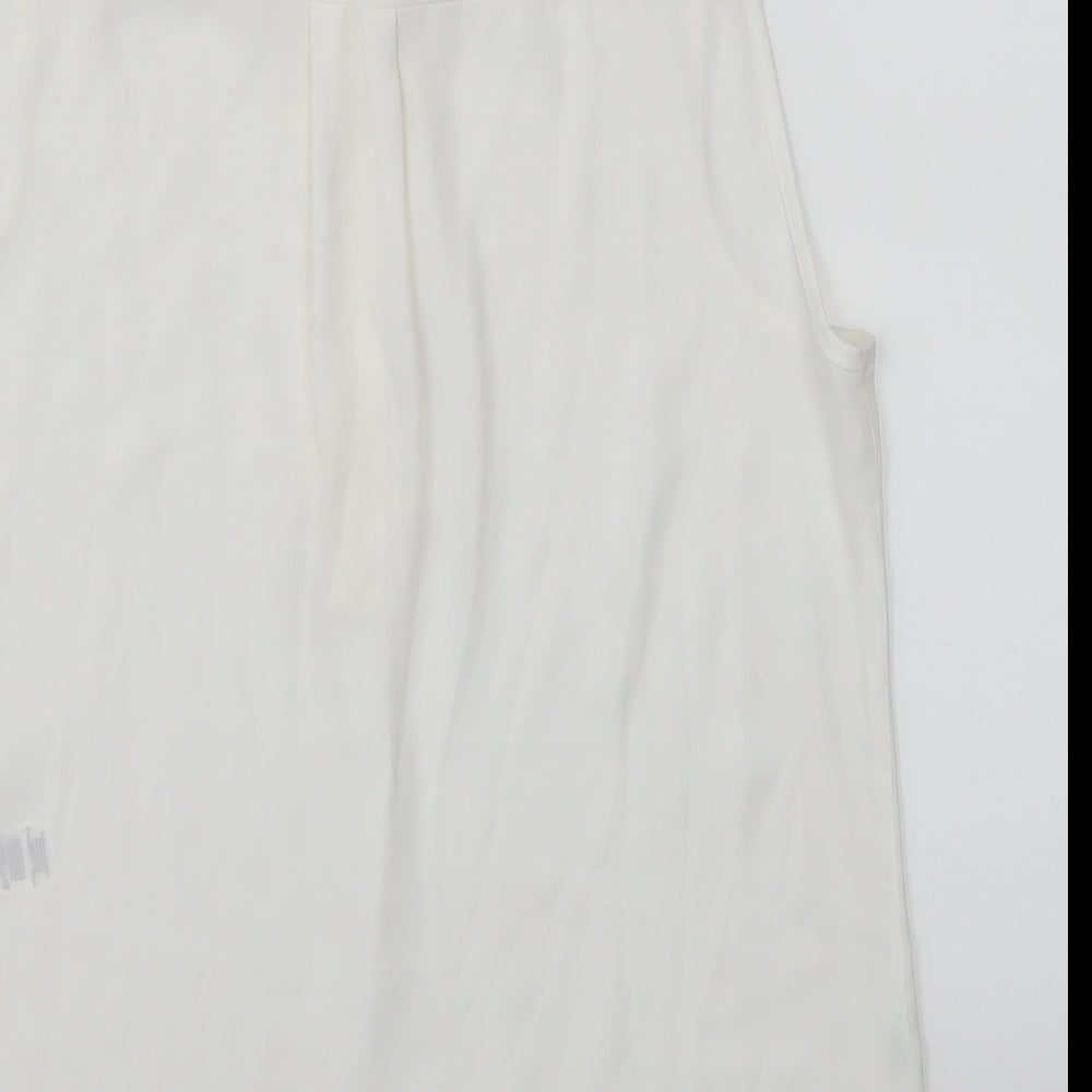 Dorothy Perkins Womens White Cropped Button-Up Size 10