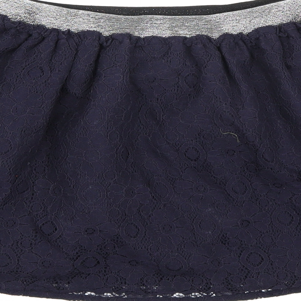 Nutmeg Girls Blue Floral A-Line Skirt Size 12-13 Years