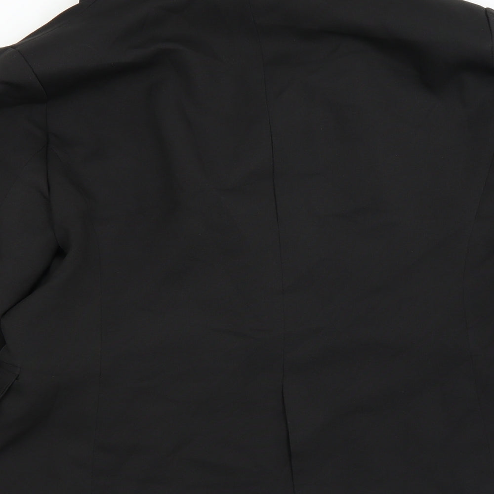 Preworn Womens Black Jacket Suit Jacket Size L