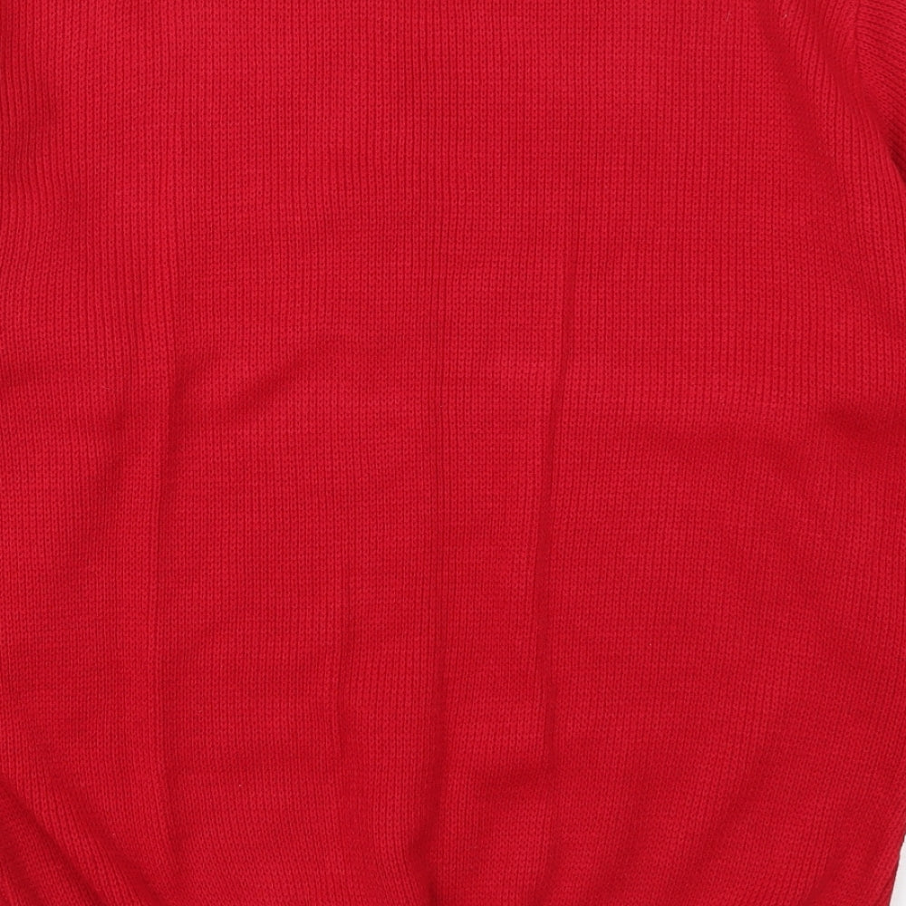 Ca Me Plait Mens Red Pullover Jumper Size S - Rudolph Christmas