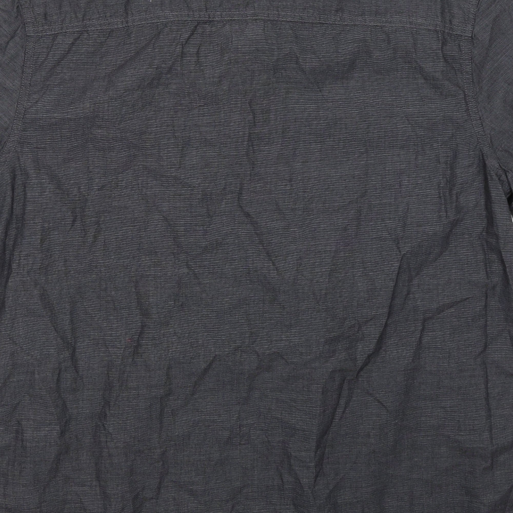 Peacocks Mens Grey Button-Up Size L
