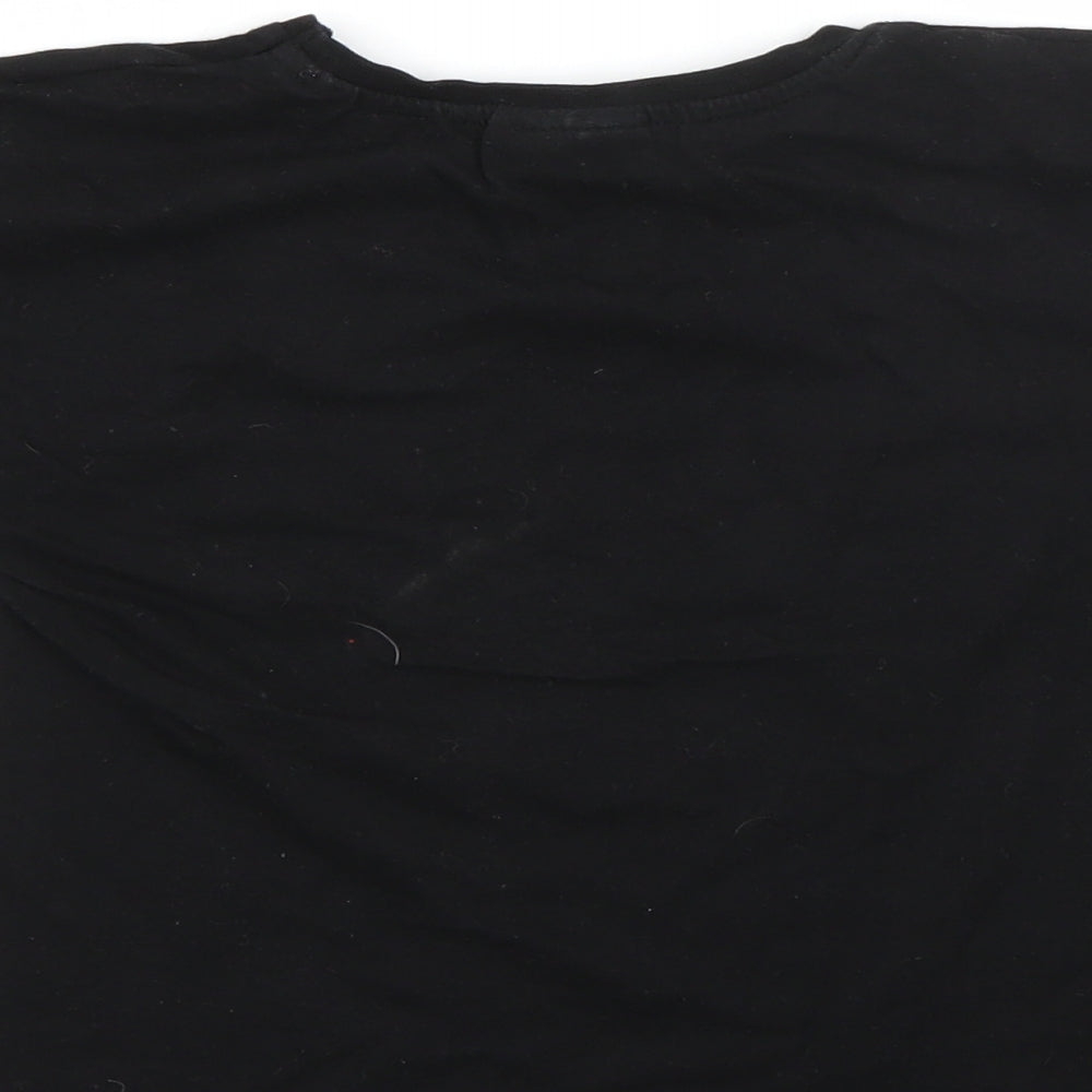 Matalan Girls Black Basic T-Shirt Size 8 Years