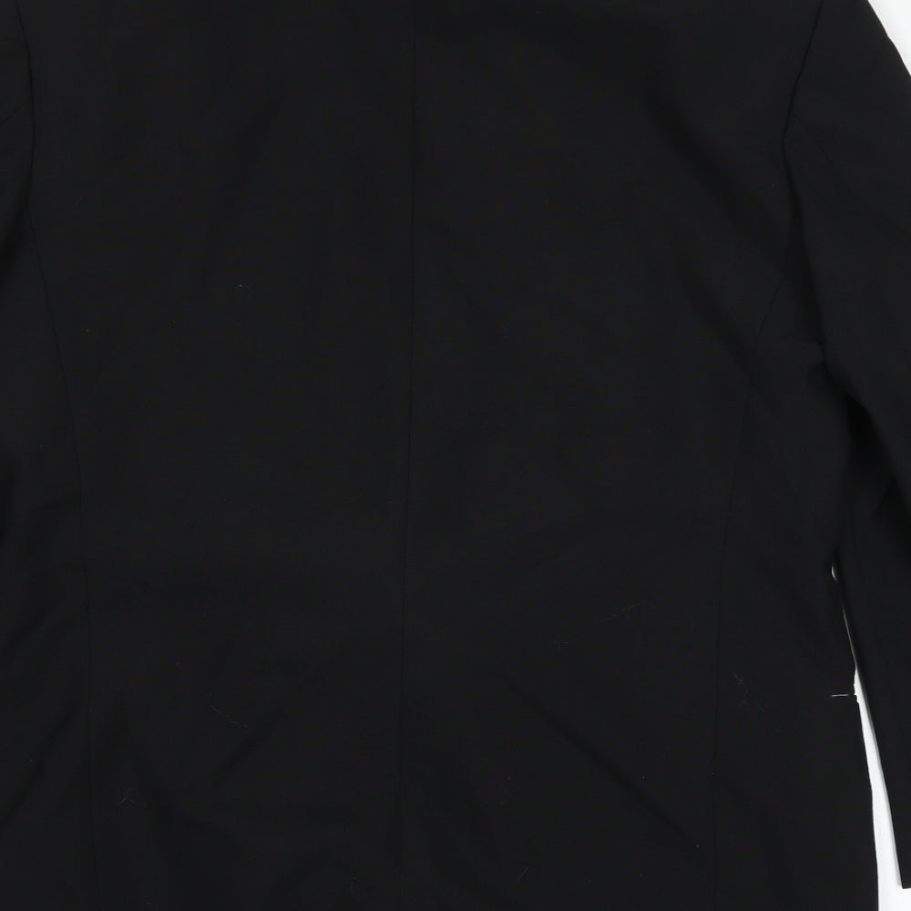 James Barry Mens Black Jacket Suit Jacket Size 40