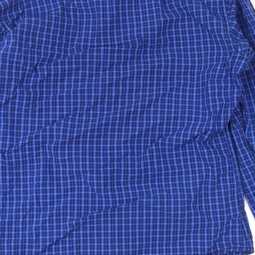 hiprofile Mens Blue Plaid Button-Up Size L