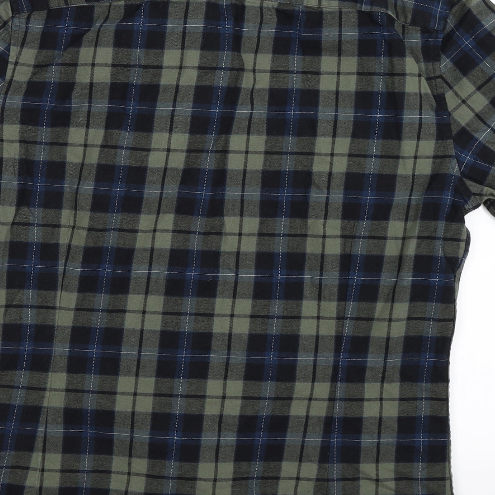 ASOS Mens Green Check Button-Up Size M