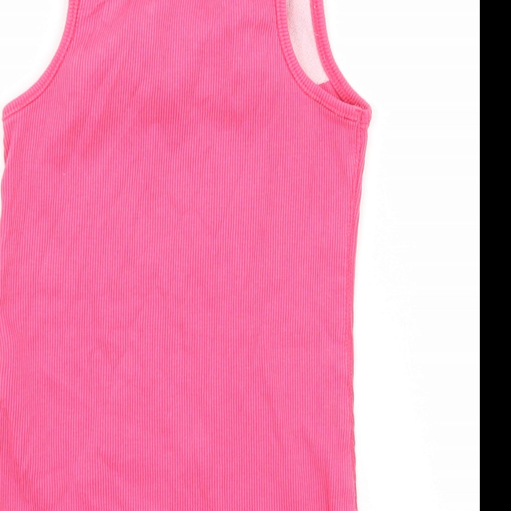 NEXT Girls Pink Floral Basic Tank Size 6 Years