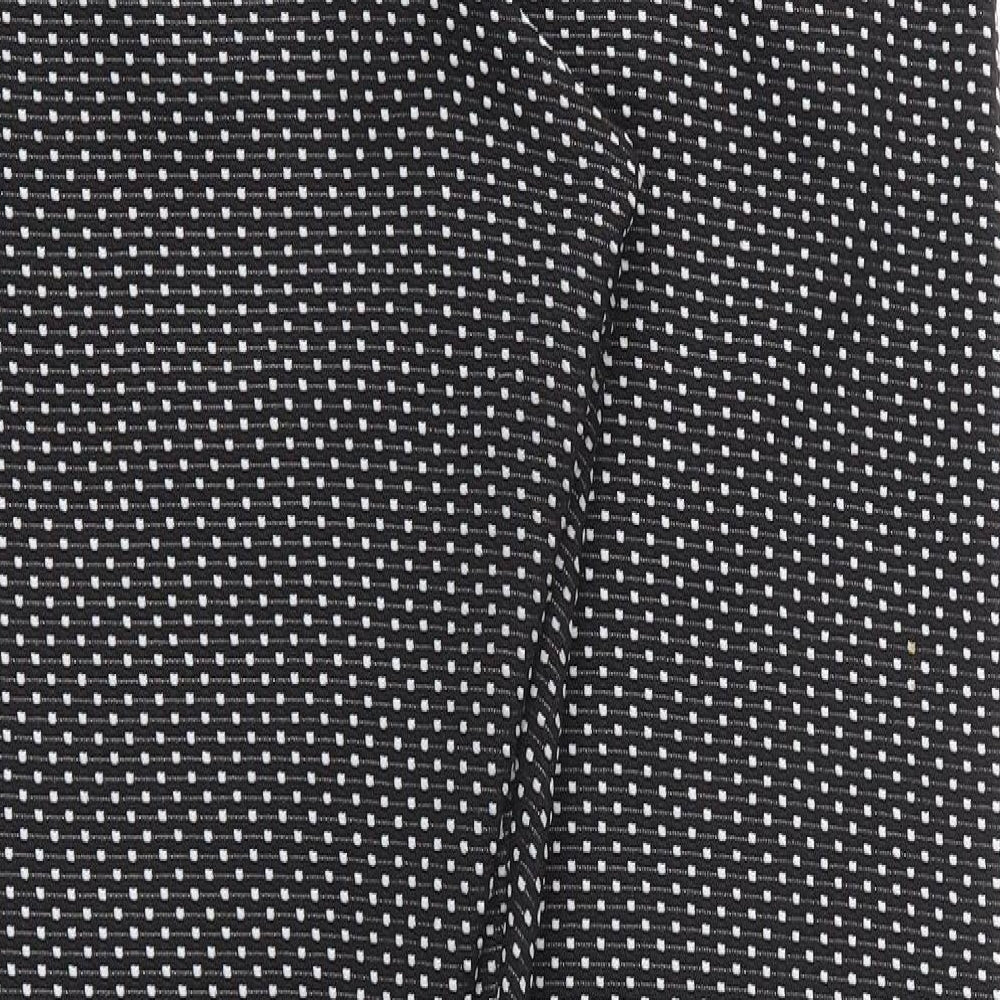 Preworn Womens Black Polka Dot Trousers Size 10 L28 in
