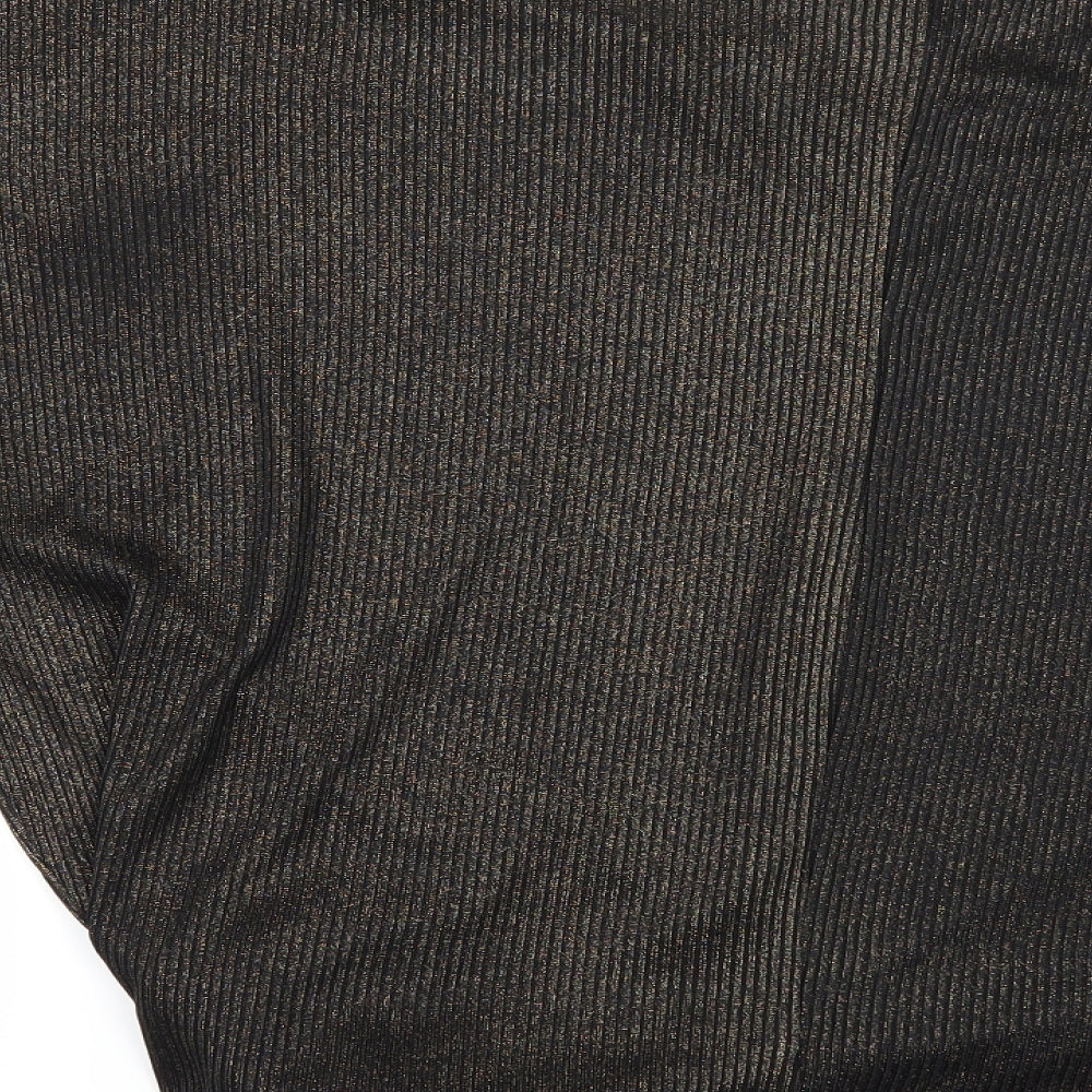 QED London Womens Black Basic T-Shirt Size L