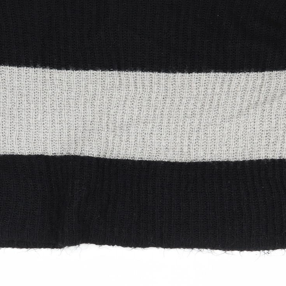 Brave Soul Womens Grey Striped Pullover Jumper Size 10