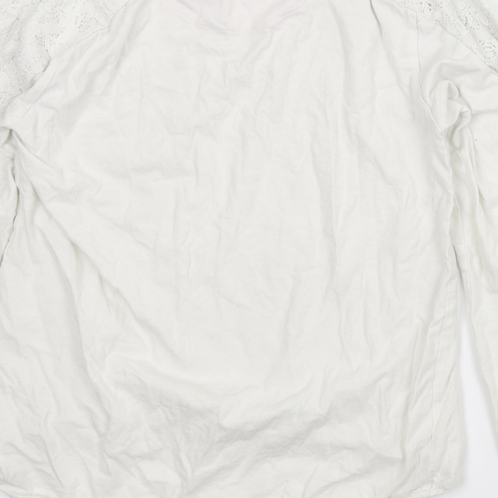 YD Girls White Basic T-Shirt Size 11-12 Years