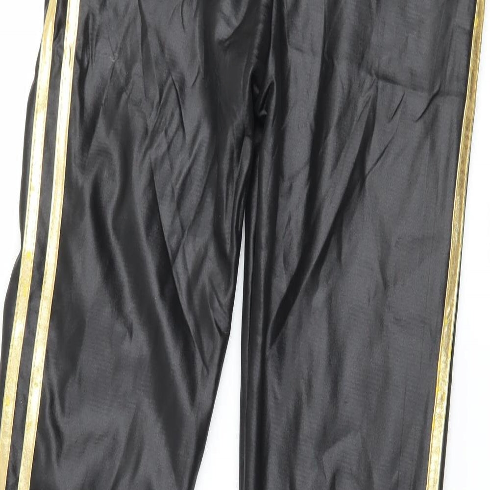 Preworn Womens Black Striped Capri Leggings Size 30 in L28 in
